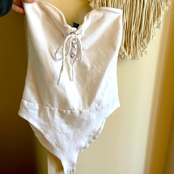 Forever 21 White Strapless Tube Top Bodysuit - Picture 3 of 3